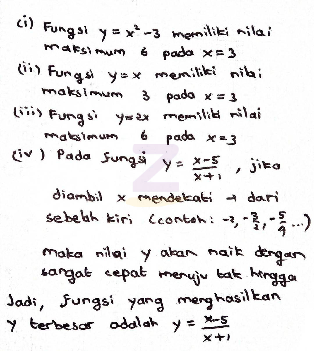 Detail Contoh Soal Daerah Asal Fungsi Nomer 56