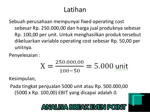 Detail Contoh Soal Dan Jawaban Bep Nomer 3