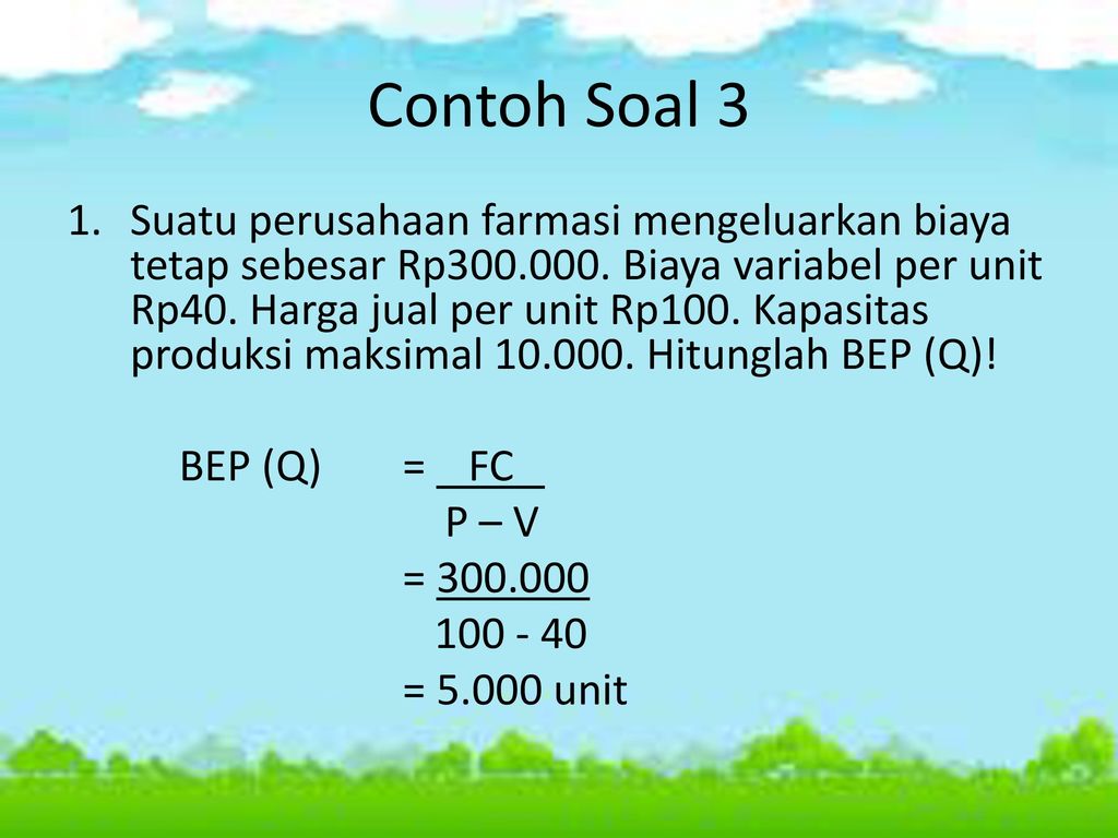 Detail Contoh Soal Dan Jawaban Bep Nomer 4