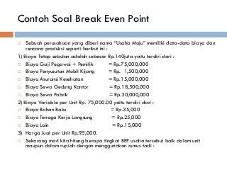 Detail Contoh Soal Dan Jawaban Bep Nomer 9