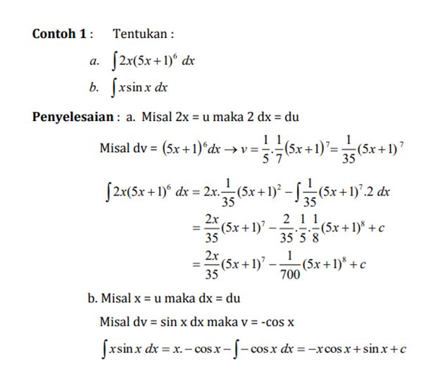 Detail Contoh Soal Dan Jawaban Integral Tak Tentu Nomer 32