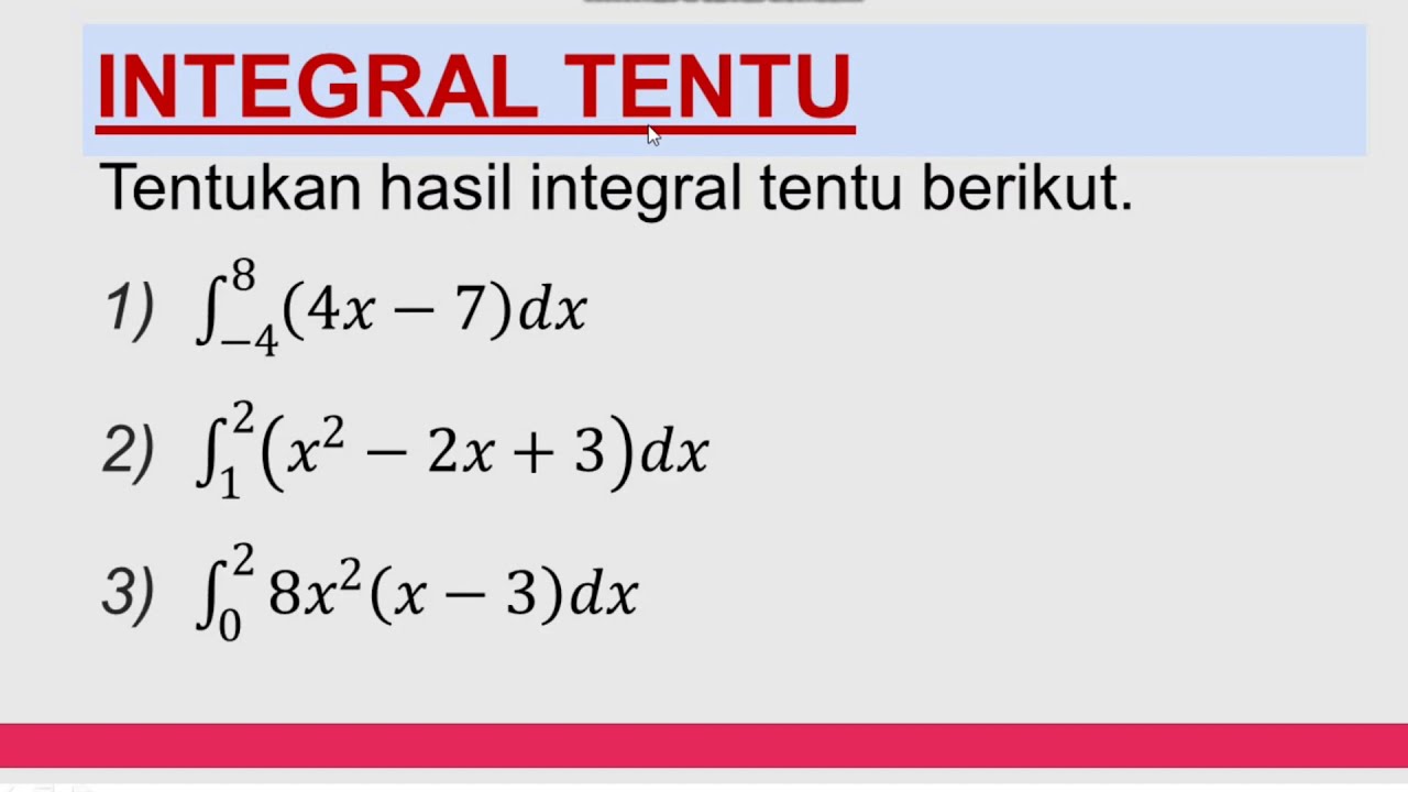 Detail Contoh Soal Dan Jawaban Integral Tentu Nomer 15