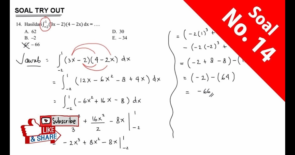 Detail Contoh Soal Dan Jawaban Integral Tentu Nomer 33