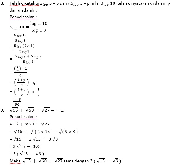 Detail Contoh Soal Dan Jawaban Logaritma Nomer 29