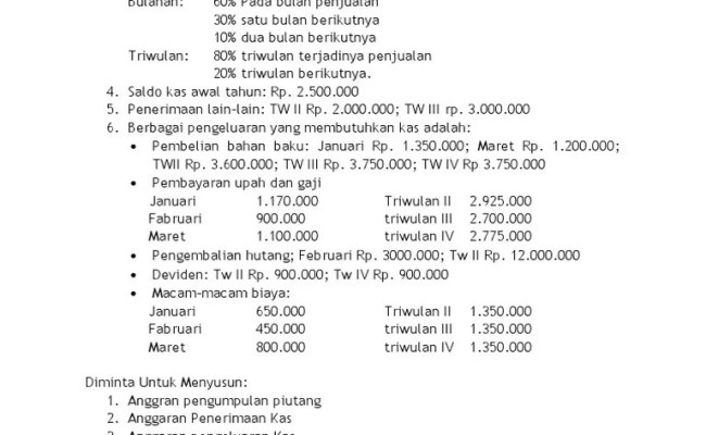 Detail Contoh Soal Dan Jawaban Manajemen Piutang Nomer 15