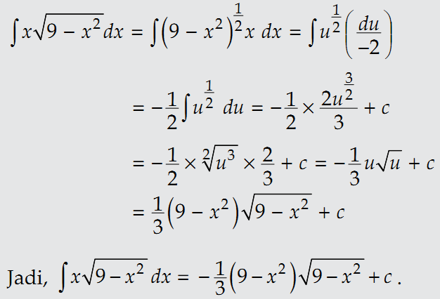 Detail Contoh Soal Dan Pembahasan Integral Tak Tentu Nomer 35