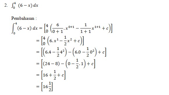 Detail Contoh Soal Dan Pembahasan Integral Tentu Nomer 16