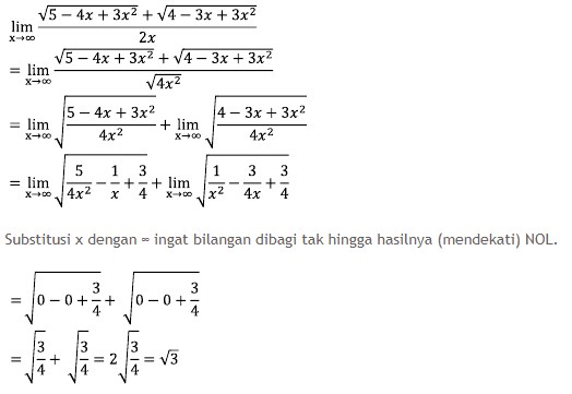 Detail Contoh Soal Dan Pembahasan Limit Tak Hingga Nomer 19