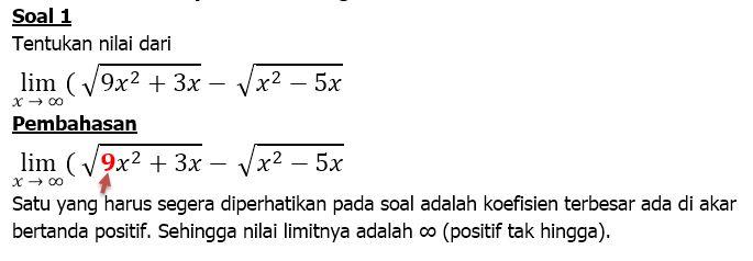 Detail Contoh Soal Dan Pembahasan Limit Tak Hingga Nomer 53