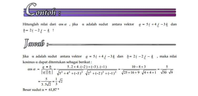 Detail Contoh Soal Dan Pembahasan Sudut Antara Dua Vektor Matematika Nomer 6