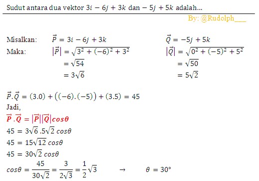 Detail Contoh Soal Dan Pembahasan Sudut Antara Dua Vektor Matematika Nomer 9