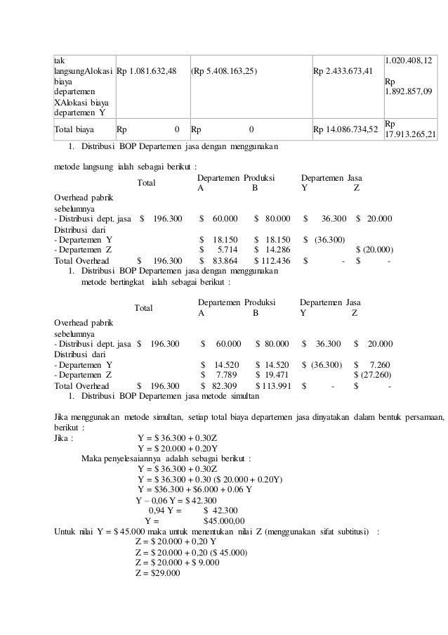 Contoh Soal Departementalisasi Biaya Overhead Pabrik - 50+ Koleksi Gambar