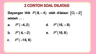 Detail Contoh Soal Dilatasi Dan Pembahasannya Nomer 4