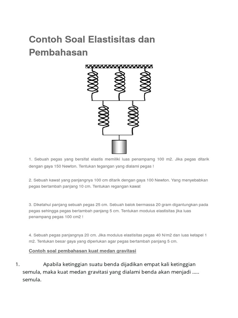 Detail Contoh Soal Elastisitas Fisika Dan Jawabannya Nomer 19