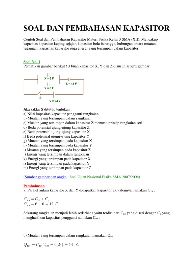Detail Contoh Soal Energi Kapasitor Nomer 37