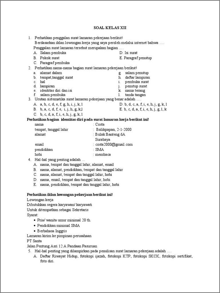 Detail Contoh Soal Essay Bahasa Inggris Nomer 18