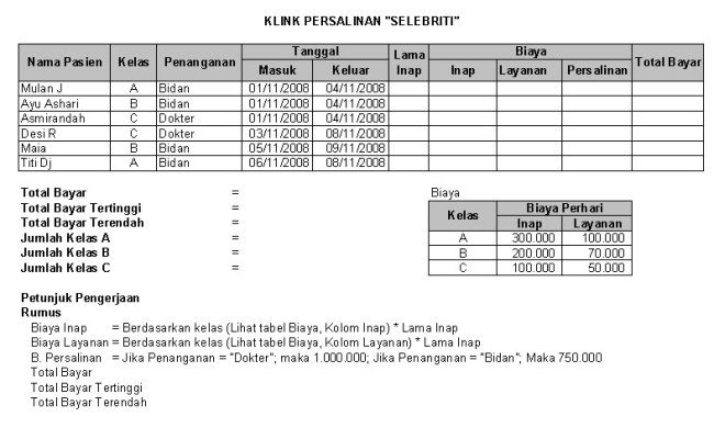 Detail Contoh Soal Excel Nomer 36