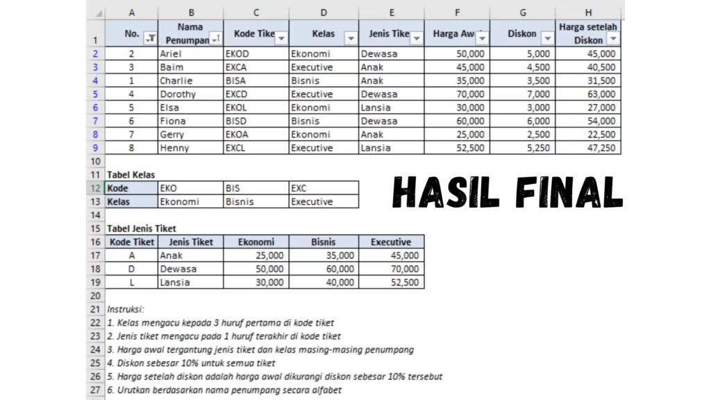 Detail Contoh Soal Excel Nomer 45