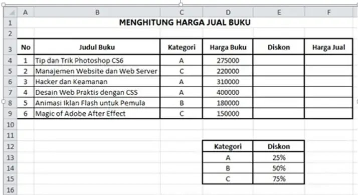 Detail Contoh Soal Excel Dan Jawabannya Nomer 16