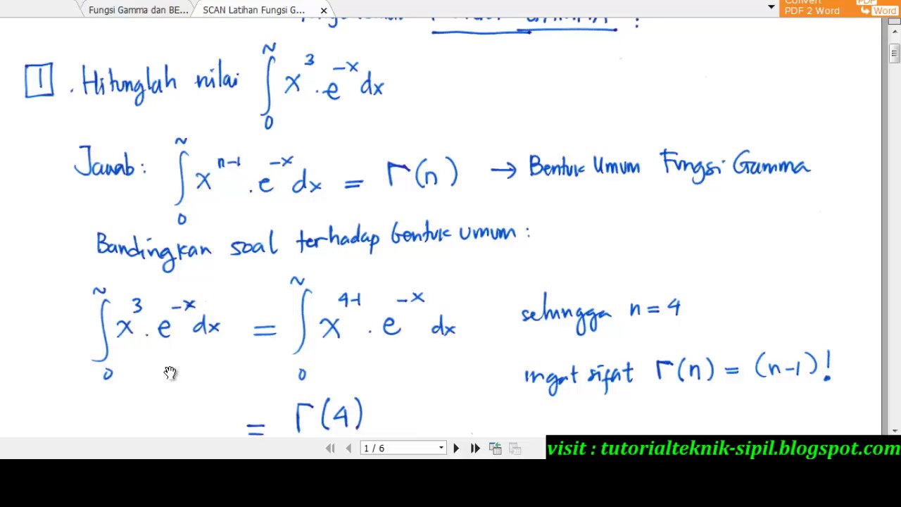 Contoh Soal Fungsi Gamma - KibrisPDR