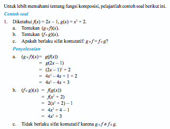 Detail Contoh Soal Fungsi Komposisi Nomer 34