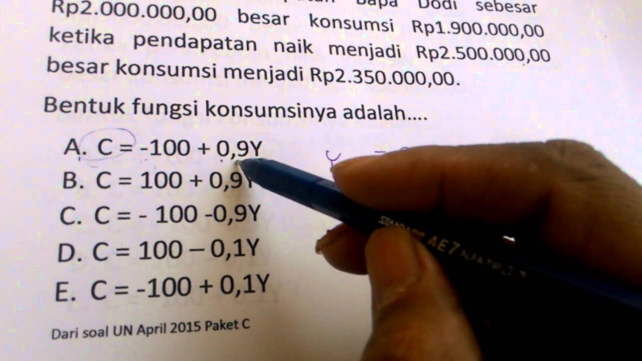 Detail Contoh Soal Fungsi Konsumsi Nomer 5