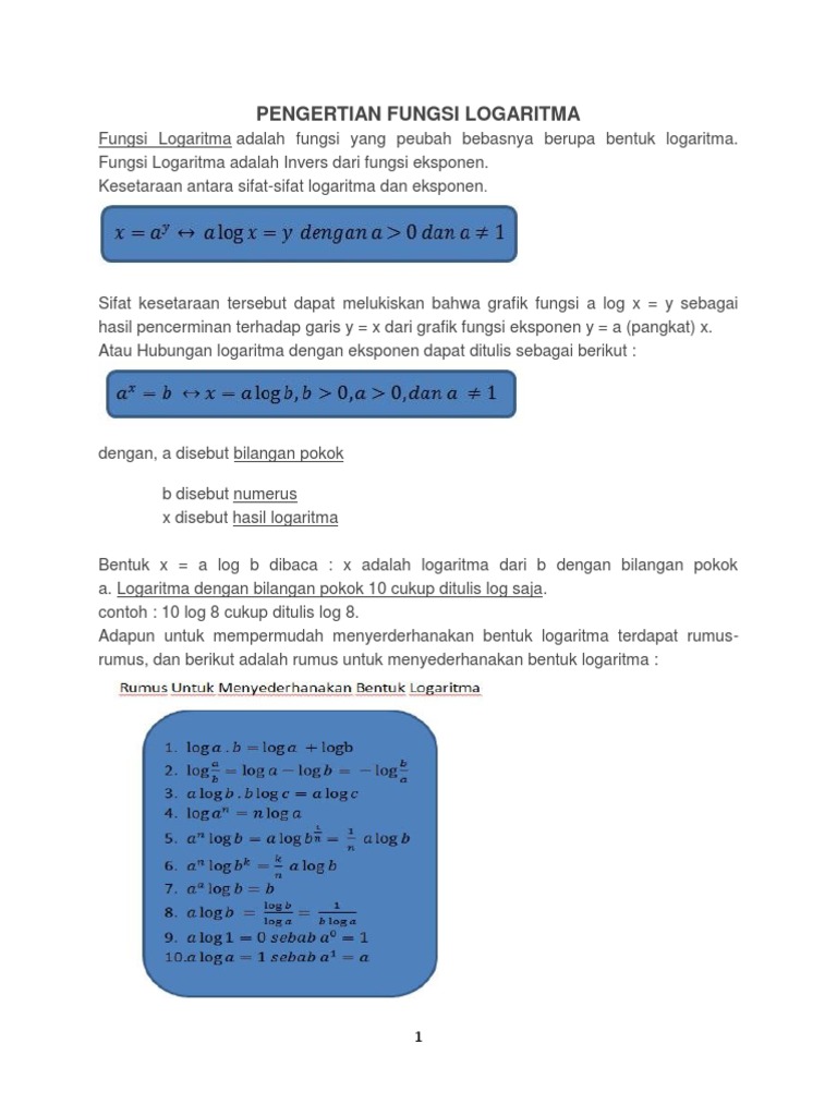 Detail Contoh Soal Fungsi Logaritma Nomer 29