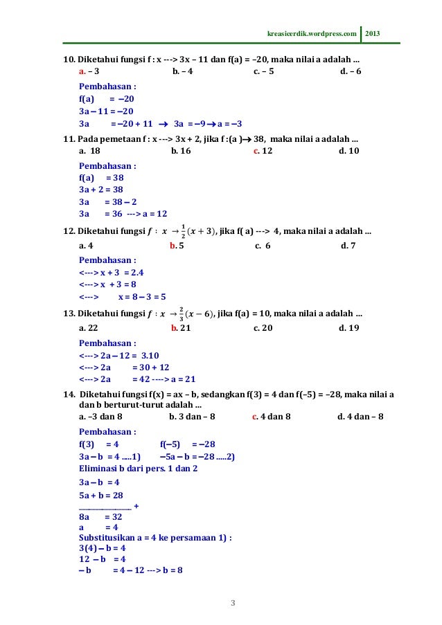 Detail Contoh Soal Fungsi Matematika Nomer 27