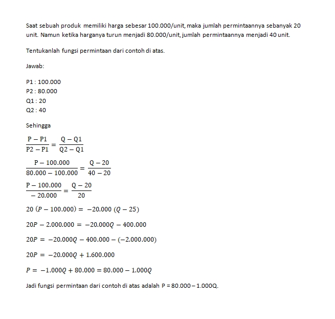 Detail Contoh Soal Fungsi Penawaran Nomer 8