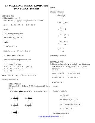 Detail Contoh Soal Fungsi Sma Nomer 2