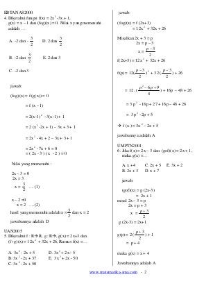 Detail Contoh Soal Fungsi Sma Nomer 12