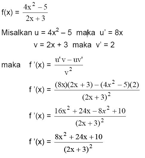 Detail Contoh Soal Fungsi Turunan Nomer 15