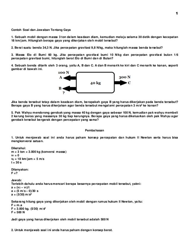 Detail Contoh Soal Gaya Nomer 4