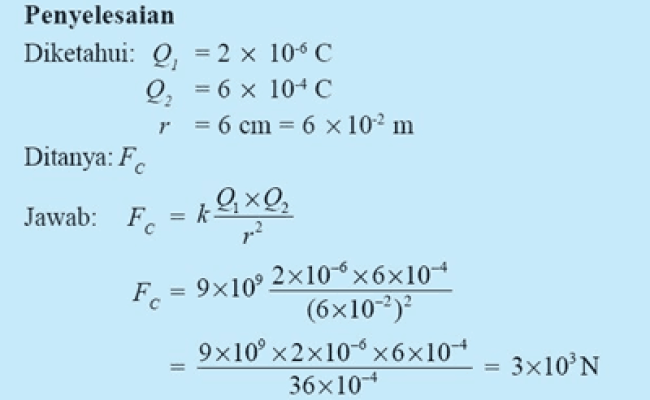 Detail Contoh Soal Gaya Coulomb Nomer 12