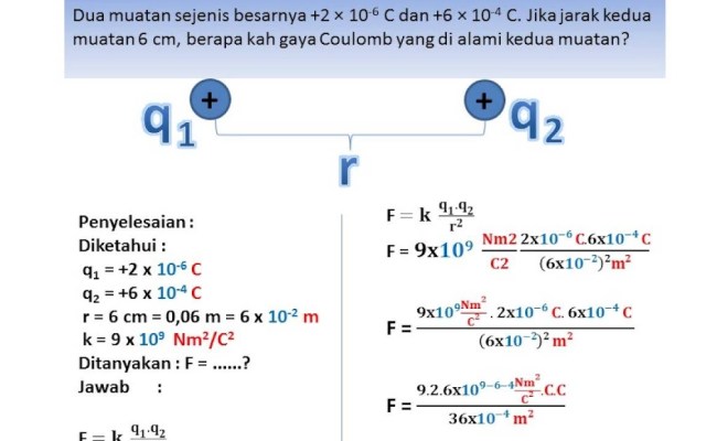 Detail Contoh Soal Gaya Coulomb Nomer 17