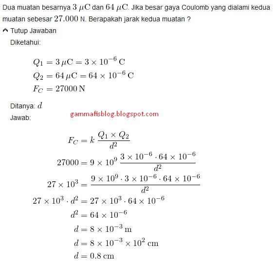 Detail Contoh Soal Gaya Coulomb Nomer 40