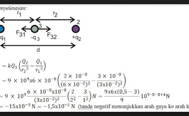 Detail Contoh Soal Gaya Coulomb Nomer 5