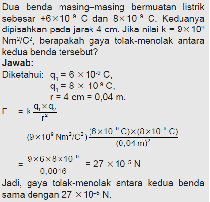 Detail Contoh Soal Gaya Coulomb Nomer 8