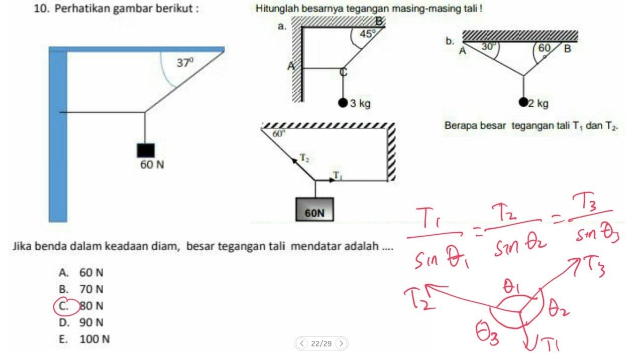 Detail Contoh Soal Gaya Tegangan Tali Nomer 8