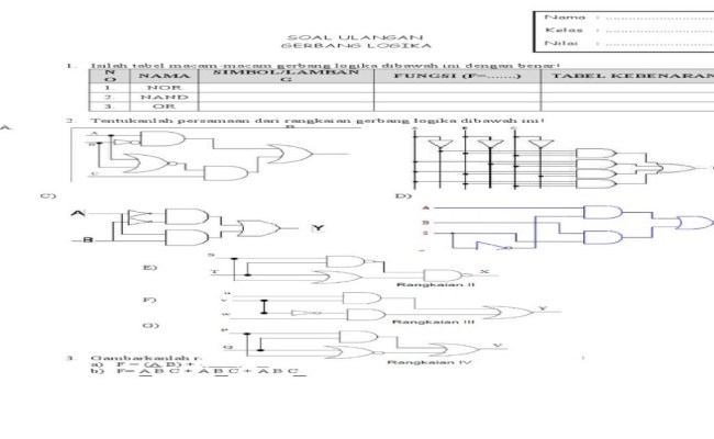 Detail Contoh Soal Gerbang Logika Dan Jawabannya Nomer 14