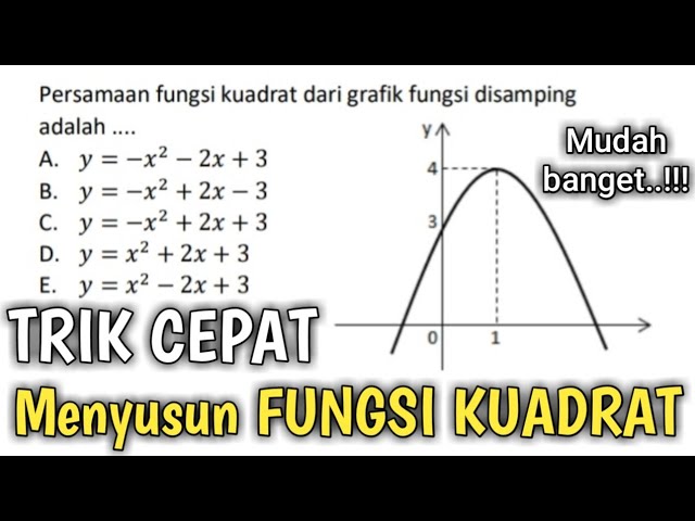 Detail Contoh Soal Grafik Fungsi Kuadrat Nomer 12