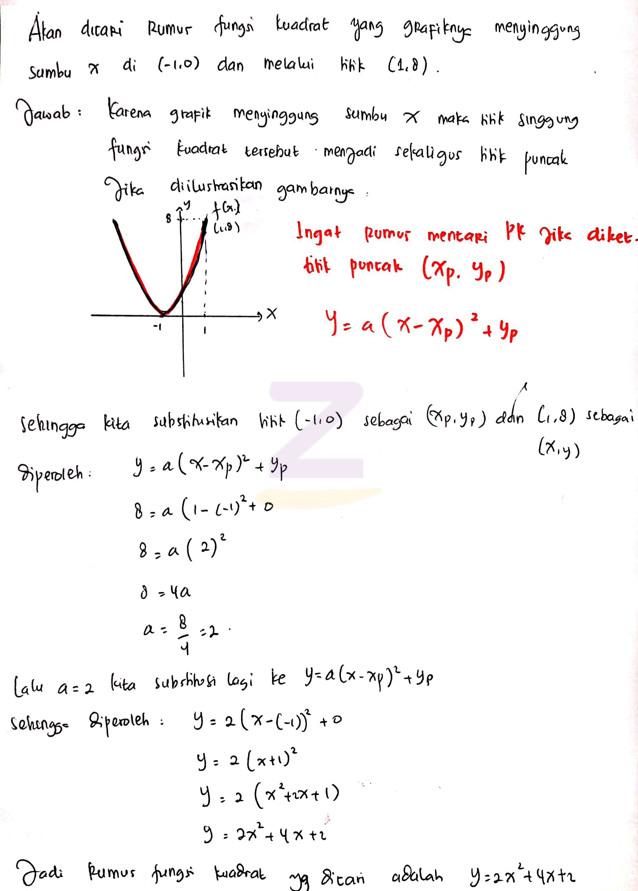 Detail Contoh Soal Grafik Fungsi Kuadrat Nomer 23