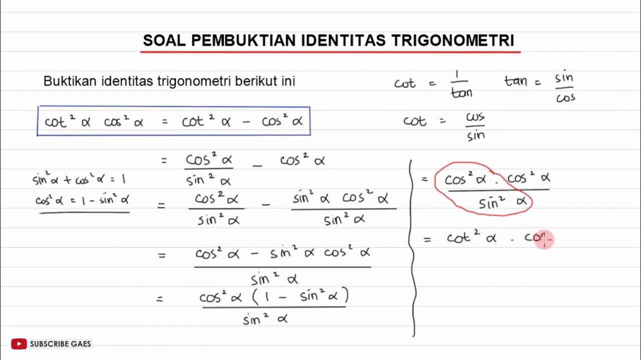 Detail Contoh Soal Identitas Trigonometri Nomer 3