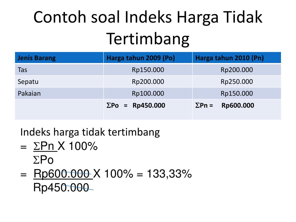 Detail Contoh Soal Indeks Harga Nomer 14