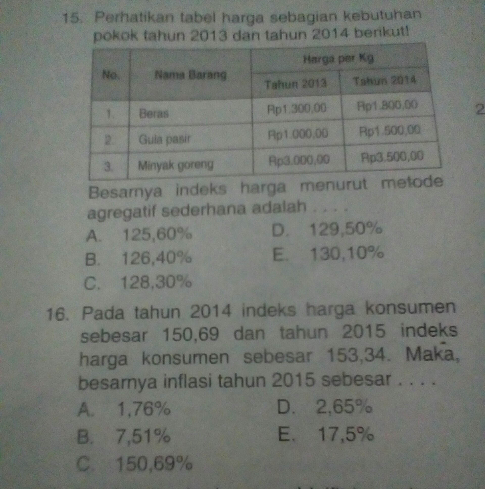 Download Contoh Soal Indeks Harga Dan Inflasi Nomer 35