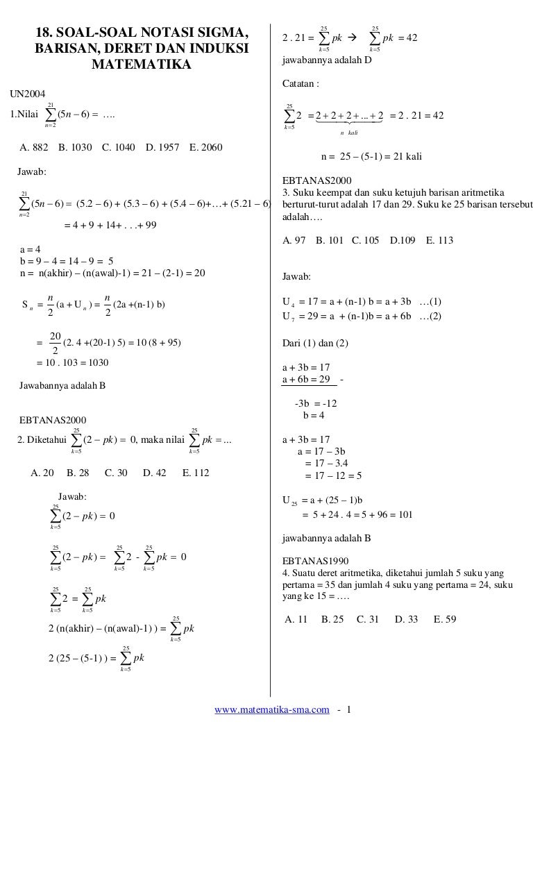 Detail Contoh Soal Induksi Matematika Kelas 11 Beserta Jawabannya Nomer 4