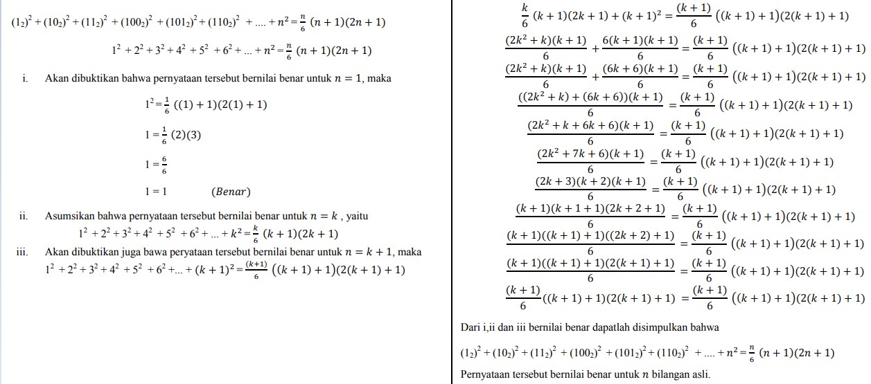 Detail Contoh Soal Induksi Matematika Sederhana Dan Pembahasannya Nomer 10