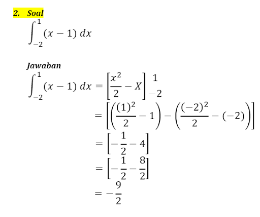 Detail Contoh Soal Integral Dan Jawabannya Nomer 3