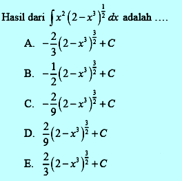 Detail Contoh Soal Integral Dan Jawabannya Nomer 27