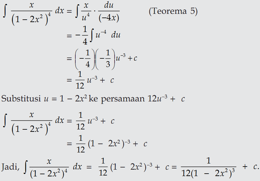 Detail Contoh Soal Integral Tak Tentu Dan Pembahasannya Nomer 27